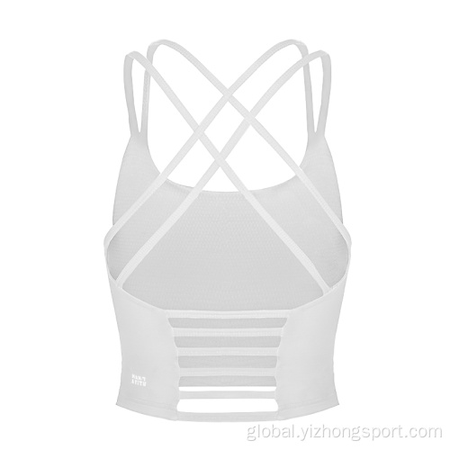 88%Polyester 12%Spandex Yoga Vest Dry Fit Fitness Sport Bra Yoga Vest Supplier